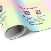 Virtuele tip per vierkante of codetonatie PayPal v Cadeaupapier (Rol Hoek)