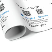 Virtuele tip per vierkante of codetonatie PayPal v Cadeaupapier (Rol Hoek)