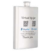 Virtuele tip per vierkante of codetonatie PayPal v Flacon (Rechts)