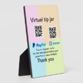 Virtuele tip per vierkante of codetonatie PayPal v Fotoplaat (Zijkant)