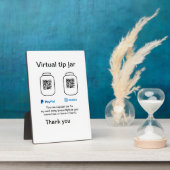 Virtuele tip per vierkante of codetonatie PayPal v Fotoplaat (Zijkant)