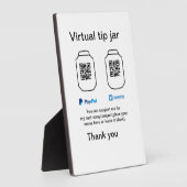 Virtuele tip per vierkante of codetonatie PayPal v Fotoplaat (Zijkant)