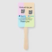 Virtuele tip per vierkante of codetonatie PayPal v Handwaaier (Achterkant)