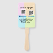 Virtuele tip per vierkante of codetonatie PayPal v Handwaaier (Voorkant)