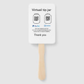 Virtuele tip per vierkante of codetonatie PayPal v Handwaaier (Achterkant)