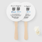 Virtuele tip per vierkante of codetonatie PayPal v Handwaaier (Voorkant en achterkant)