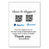 Virtuele tip per vierkante of codetonatie PayPal v Kaart (Achterkant)