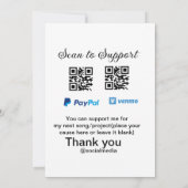 Virtuele tip per vierkante of codetonatie PayPal v Kaart (Achterkant)
