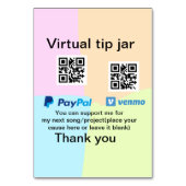 Virtuele tip per vierkante of codetonatie PayPal v Kaart (Achterkant)