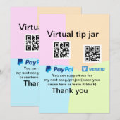 Virtuele tip per vierkante of codetonatie PayPal v Kaart (Voorkant / Achterkant)