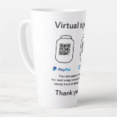 Virtuele tip per vierkante of codetonatie PayPal v Latte Mok (Linkerhoek)