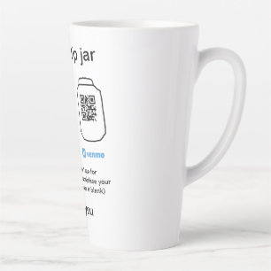 Virtuele tip per vierkante of codetonatie PayPal v Latte Mok