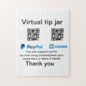 Virtuele tip per vierkante of codetonatie PayPal v Legpuzzel (Verticaal)