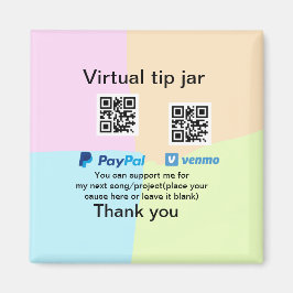 Virtuele tip per vierkante of codetonatie PayPal v Magneet