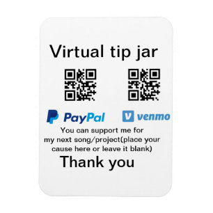 Virtuele tip per vierkante of codetonatie PayPal v Magneet