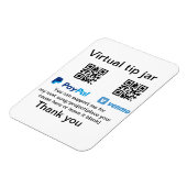 Virtuele tip per vierkante of codetonatie PayPal v Magneet (Linkerzijde)