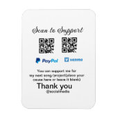 Virtuele tip per vierkante of codetonatie PayPal v Magneet (Verticaal)