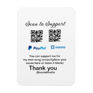 Virtuele tip per vierkante of codetonatie PayPal v Magneet