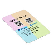 Virtuele tip per vierkante of codetonatie PayPal v Magneet (Rechterzijde)