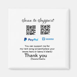 Virtuele tip per vierkante of codetonatie PayPal v Magneet