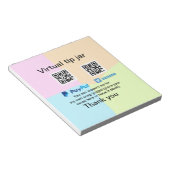 Virtuele tip per vierkante of codetonatie PayPal v Notitieblok (Schuin)