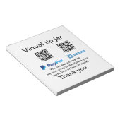 Virtuele tip per vierkante of codetonatie PayPal v Notitieblok (Schuin)