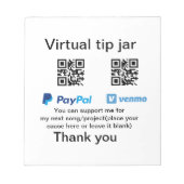 Virtuele tip per vierkante of codetonatie PayPal v Notitieblok (Voorkant)