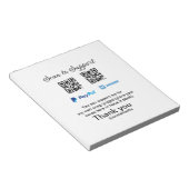 Virtuele tip per vierkante of codetonatie PayPal v Notitieblok (Schuin)