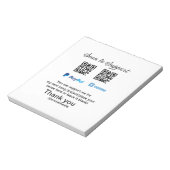 Virtuele tip per vierkante of codetonatie PayPal v Notitieblok (Linkerzijde)
