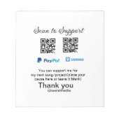 Virtuele tip per vierkante of codetonatie PayPal v Notitieblok (Voorkant)