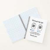 Virtuele tip per vierkante of codetonatie PayPal v Notitieboek (Binnen)