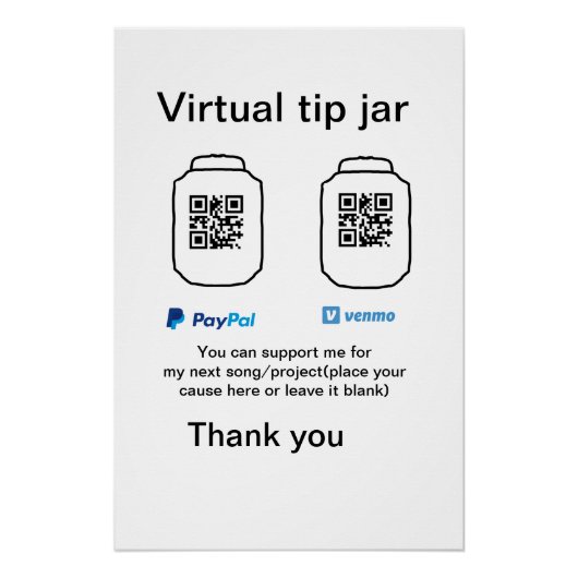 Virtuele tip per vierkante of codetonatie PayPal v Perfect Poster (Voorkant)
