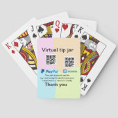 Virtuele tip per vierkante of codetonatie PayPal v Pokerkaarten (Achterkant)