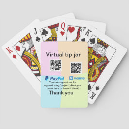 Virtuele tip per vierkante of codetonatie PayPal v Pokerkaarten