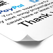 Virtuele tip per vierkante of codetonatie PayPal v Poster (Hoek)
