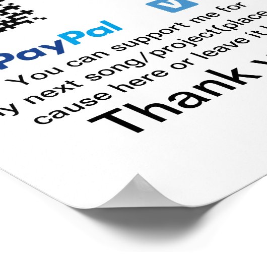 Virtuele tip per vierkante of codetonatie PayPal v Poster (Hoek)