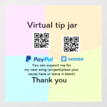 Virtuele tip per vierkante of codetonatie PayPal v