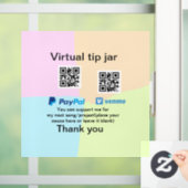 Virtuele tip per vierkante of codetonatie PayPal v Raamsticker (Huis)