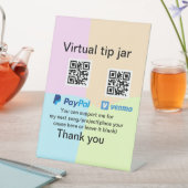 Virtuele tip per vierkante of codetonatie PayPal v Reclamebord Met Voetstuk (Insitu)