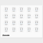 Virtuele tip per vierkante of codetonatie PayPal v Ronde Sticker (Vel)