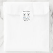 Virtuele tip per vierkante of codetonatie PayPal v Ronde Sticker (Tas)