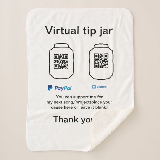 Virtuele tip per vierkante of codetonatie PayPal v Sherpa Deken (Voorkant)
