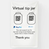 Virtuele tip per vierkante of codetonatie PayPal v Spandoek (Verticaal)