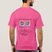 Virtuele tip per vierkante of codetonatie PayPal v T-shirt (Achterkant)