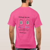 Virtuele tip per vierkante of codetonatie PayPal v T-shirt (Achterkant)