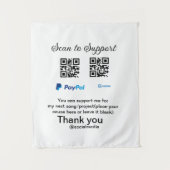 Virtuele tip per vierkante of codetonatie PayPal v Wandkleed (Voorkant)