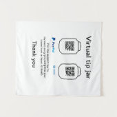 Virtuele tip per vierkante of codetonatie PayPal v Wandkleed (Voorkant (horizontaal))