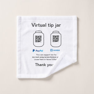 Virtuele tip per vierkante of codetonatie PayPal v Washandje