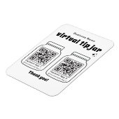 Virtuele tip pot met 2 QR-code Magneet (Linkerzijde)