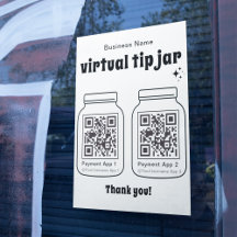 Virtuele tip pot met 2 QR-code